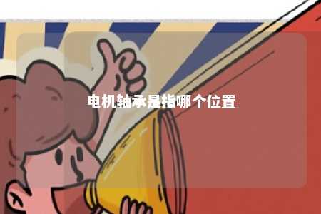 电机轴承是指哪个位置 
